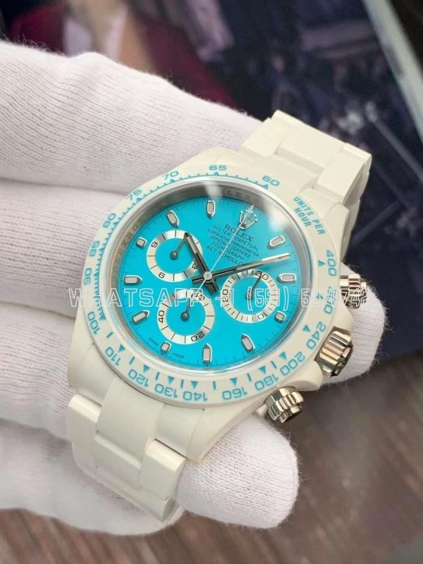 Rolex Daytona AET White Ceramic Case and Bracelet Tiffany Blue Dial Best Edition 4130