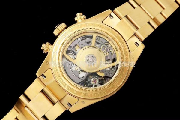 Rolex Daytona Artisans Skeleton Best Edition Blue Ceramic Bezel Skeleton Dial on YG Oyster Bracelet SA4130 - Image 9