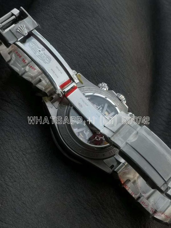 Rolex Daytona Artisans SS Best Edition Blue Skeleton Dial Diamonds Bezel on SS Bracelet DD4802 - Image 5