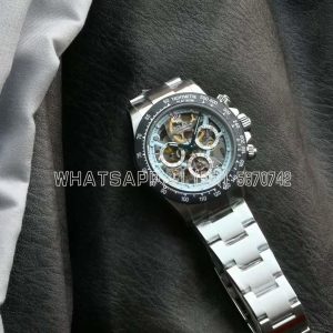Rolex Daytona Artisans SS Best Edition Skeleton Dial Carbon Bezel on SS Bracelet DD4802