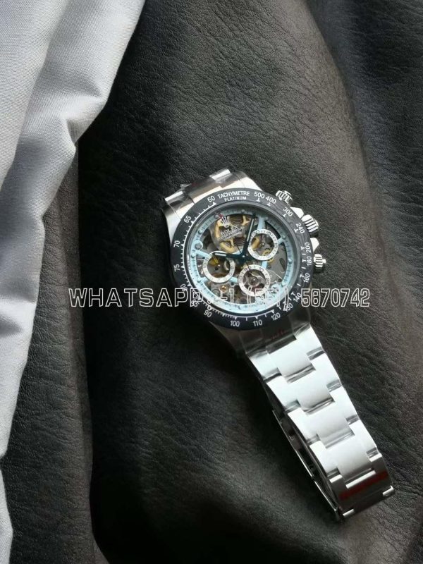 Rolex Daytona Artisans SS Best Edition Skeleton Dial Carbon Bezel on SS Bracelet DD4802