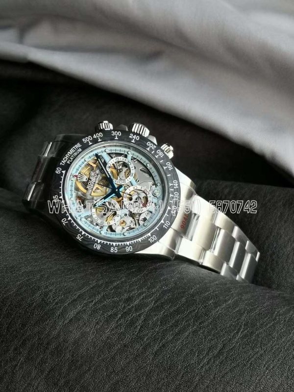 Rolex Daytona Artisans SS Best Edition Skeleton Dial Carbon Bezel on SS Bracelet DD4802