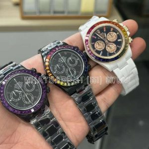 Rolex Daytona Blaken Rainbow DLC Black Dial Swiss 4130 NOOB Factory