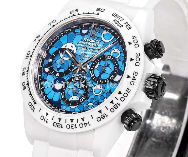 Rolex Daytona DIW Custom Flower Dial in Ceramic 4130