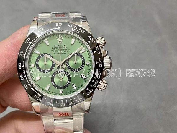 Rolex Daytona Green Dial Black Bezel in Steel Swiss 4130 NOOB Factory