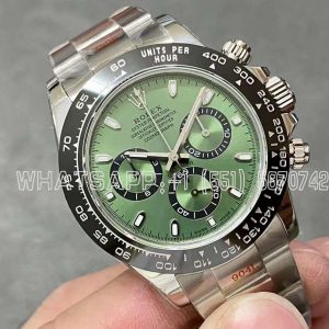 Rolex Daytona Green Dial Black Bezel in Steel Swiss 4130 NOOB Factory