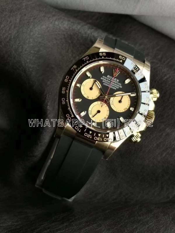 Rolex Daytona Paul Newman 116518 LN Yellow Gold Black Dial Swiss 4130 BT Factory