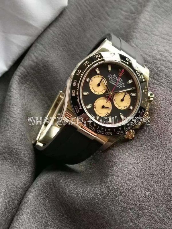 Rolex Daytona Paul Newman 116518 LN Yellow Gold Black Dial Swiss 4130 BT Factory