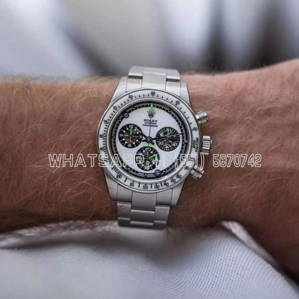 Rolex Daytona SS Best Edition White Skeleton Dial on SS Bracelet SA4130