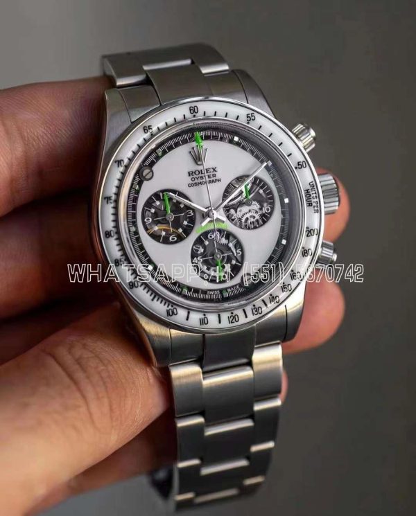 Rolex Daytona SS Best Edition White Skeleton Dial on SS Bracelet SA4130