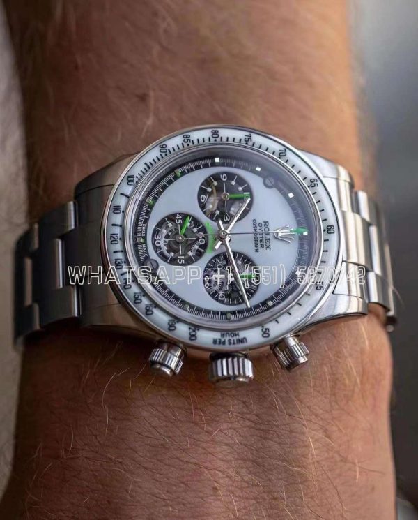 Rolex Daytona SS Best Edition White Skeleton Dial on SS Bracelet SA4130 - Image 6