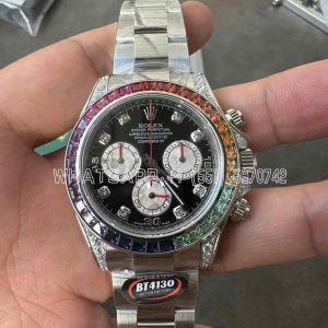 Rolex DDaytona 116599RBOW in White Gold Swiss 4130 BT Factory
