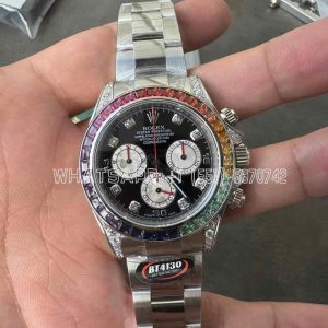 Rolex DDaytona 116599RBOW in White Gold Swiss 4130 BT Factory
