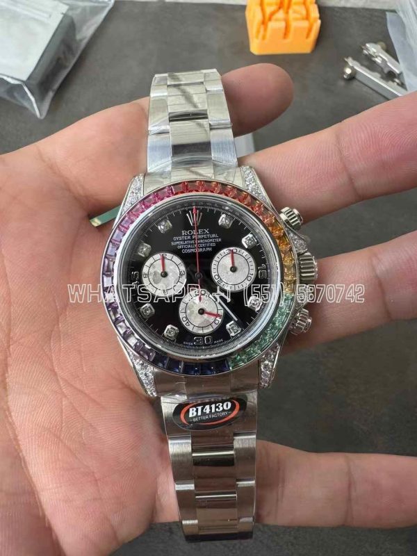 Rolex DDaytona 116599RBOW in White Gold Swiss 4130 BT Factory