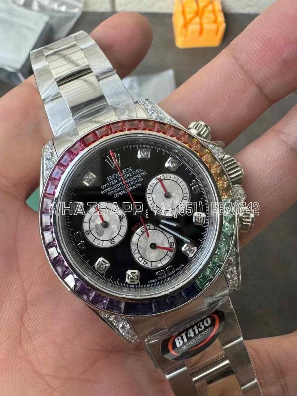 Rolex DDaytona 116599RBOW in White Gold Swiss 4130 BT Factory