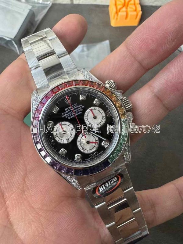 Rolex DDaytona 116599RBOW in White Gold Swiss 4130 BT Factory