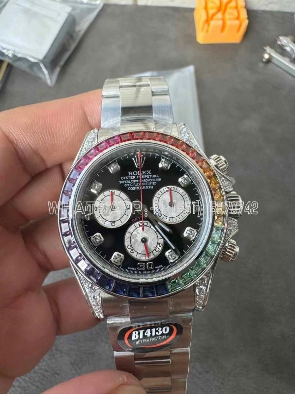 Rolex DDaytona 116599RBOW in White Gold Swiss 4130 BT Factory