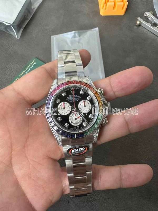 Rolex DDaytona 116599RBOW in White Gold Swiss 4130 BT Factory