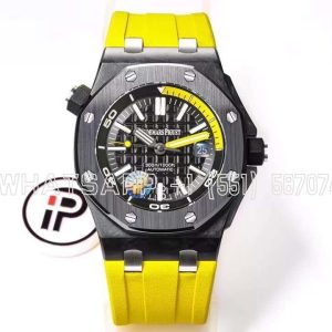 Audemars Piguet Royal Oak Diver Steel Case Yellow Dial Yellow Strap ETA