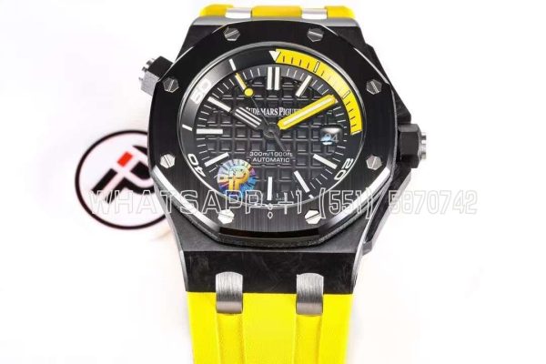 Audemars Piguet Royal Oak Diver Steel Case Yellow Dial Yellow Strap ETA