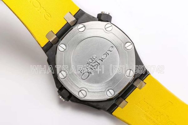 Audemars Piguet Royal Oak Diver Steel Case Yellow Dial Yellow Strap ETA - Image 9