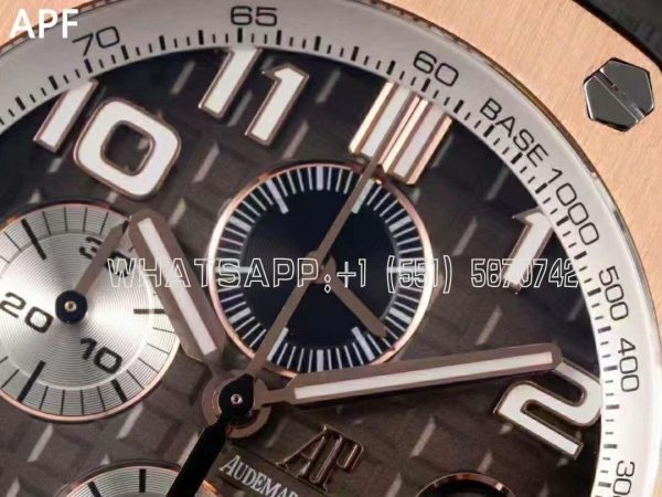 Audemars Piguet Royal Oak Offshore 44mm Black Ceramic Gray Dial RG Bezel on Black Rubber Strap A3126 - Image 4