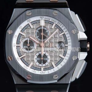 Audemars Piguet Royal Oak Offshore 44mm Black Ceramic RG Gray Dial on Black Rubber Strap A3126