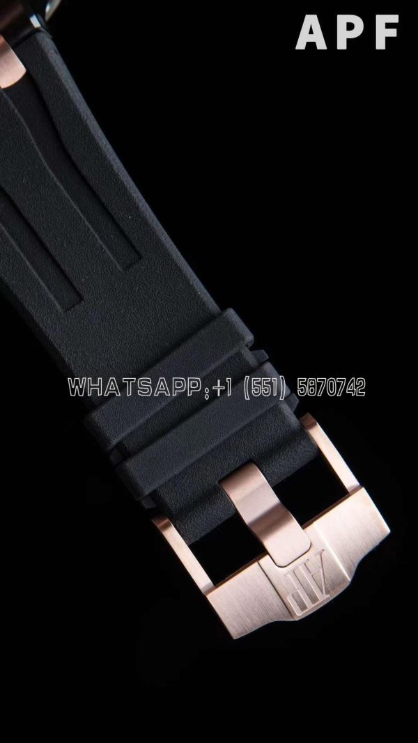 Audemars Piguet Royal Oak Offshore 44mm Black Ceramic RG Gray Dial on Black Rubber Strap A3126 - Image 8