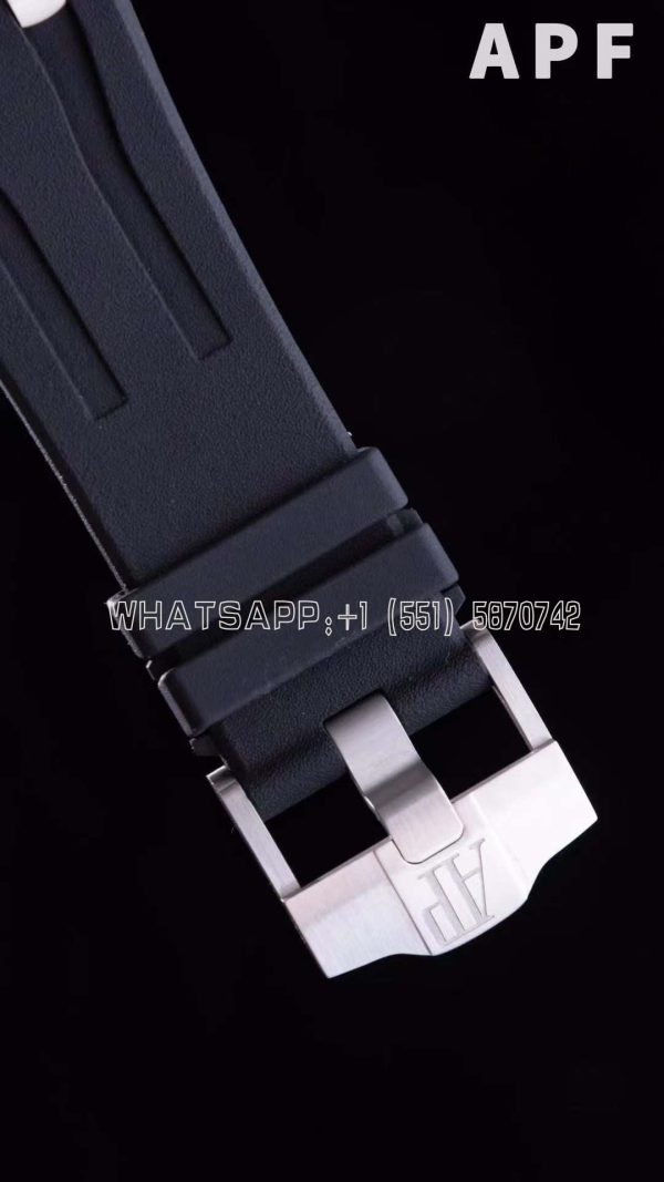 Audemars Piguet Royal Oak Offshore 44mm Black Ceramic SS Gray Dial on Black Rubber Strap A3126 - Image 8