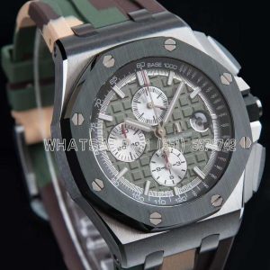 Audemars Piguet Royal Oak Offshore 44mm Green Dial on Green Camou Rubber Strap A3126