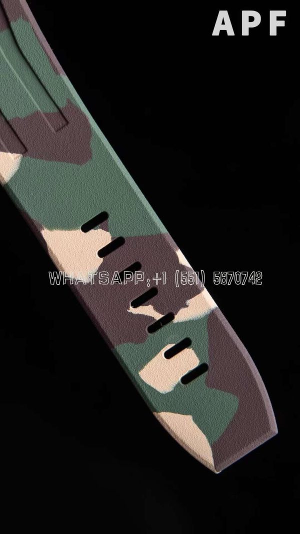 Audemars Piguet Royal Oak Offshore 44mm Green Dial on Green Camou Rubber Strap A3126 - Image 9