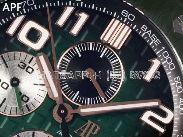 Audemars Piguet Royal Oak Offshore 44mm Green Dial on Green Rubber Strap A3126 - Image 5