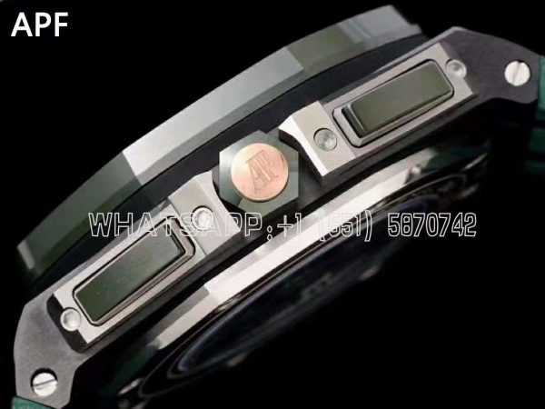 Audemars Piguet Royal Oak Offshore 44mm Green Dial on Green Rubber Strap A3126 - Image 7