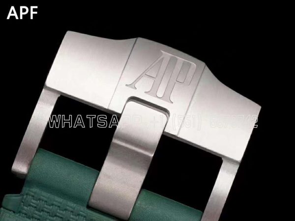 Audemars Piguet Royal Oak Offshore 44mm Green Dial on Green Rubber Strap A3126 - Image 9
