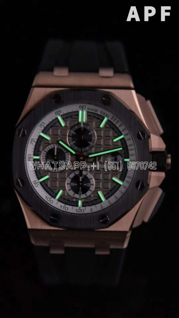 Audemars Piguet Royal Oak Offshore 44mm RG Gray Dial on Black Rubber Strap A3126