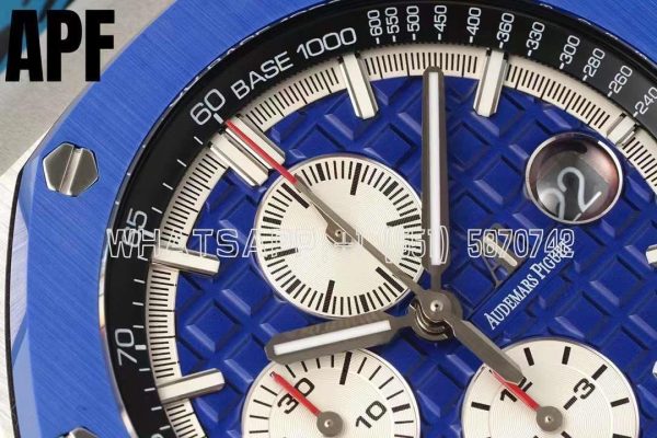 Audemars Piguet Royal Oak Offshore 44mm SS Blue Dial on Blue Camou Rubber Strap A3126 - Image 4