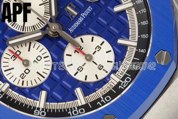 Audemars Piguet Royal Oak Offshore 44mm SS Blue Dial on Blue Camou Rubber Strap A3126 - Image 5