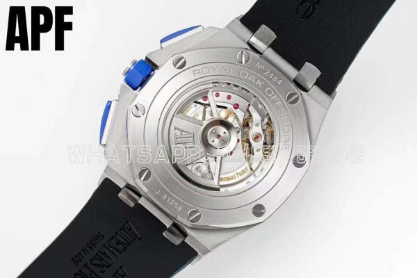 Audemars Piguet Royal Oak Offshore 44mm SS Blue Dial on Blue Camou Rubber Strap A3126 - Image 8