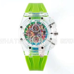 Audemars Piguet Royal Oak Offshore AET Sapphire Chameleon Green rubber strap
