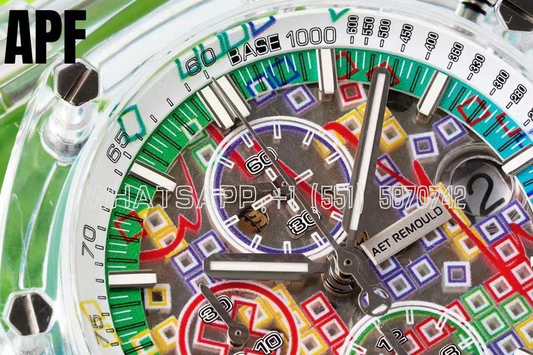Audemars Piguet Royal Oak Offshore AET Sapphire Chameleon Green rubber strap - Image 4