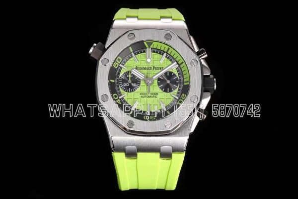 Audemars Piguet Royal Oak Offshore Diver Chrono 26703ST.OO.A038CA.01 SS Green Dial Swiss 3124 JJF