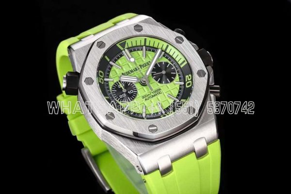 Audemars Piguet Royal Oak Offshore Diver Chrono 26703ST.OO.A038CA.01 SS Green Dial Swiss 3124 JJF