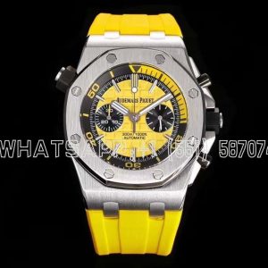 Audemars Piguet Royal Oak Offshore Diver Chrono 26703ST.OO.A051CA.01 SS Yellow Dial Swiss 3124 JJF