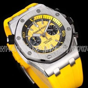Audemars Piguet Royal Oak Offshore Diver Chrono 26703ST.OO.A051CA.01 SS Yellow Dial Swiss 3124 JJF