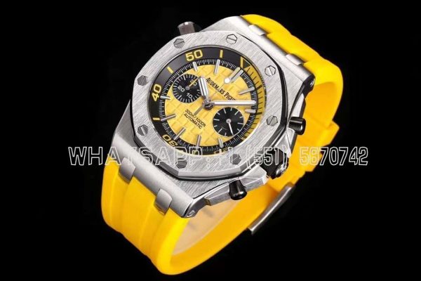 Audemars Piguet Royal Oak Offshore Diver Chrono 26703ST.OO.A051CA.01 SS Yellow Dial Swiss 3124 JJF