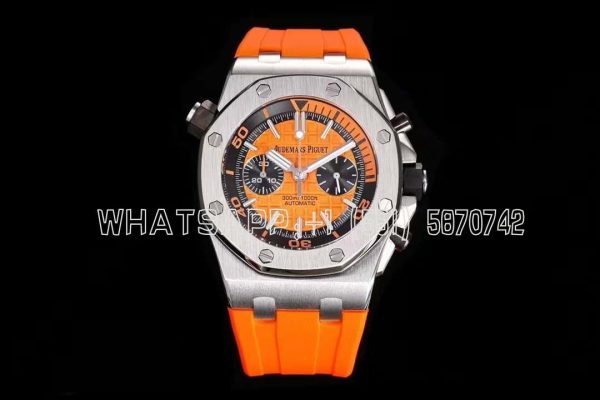 Audemars Piguet Royal Oak Offshore Diver Chrono 26703ST.OO.A070CA.01 SS Orange Dial Swiss 3124 JJF