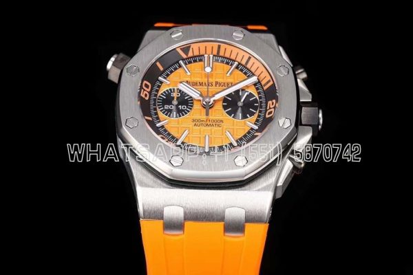 Audemars Piguet Royal Oak Offshore Diver Chrono 26703ST.OO.A070CA.01 SS Orange Dial Swiss 3124 JJF