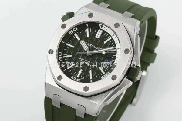 Audemars Piguet Royal Oak Offshore Diver Steel Khaki Dial 15710ST