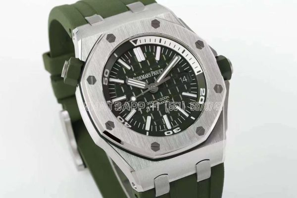 Audemars Piguet Royal Oak Offshore Diver Steel Khaki Dial 15710ST