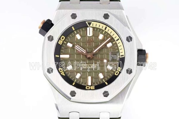 Audemars Piguet Royal Oak Offshore Diver Steel Khaki Dial Ref. 15720ST